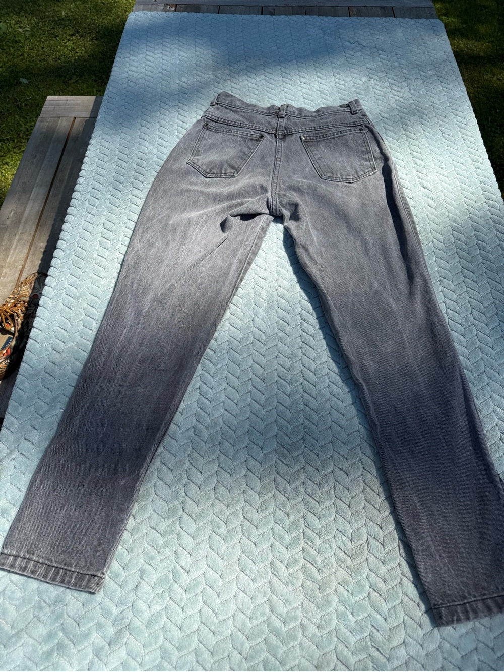 Vintage 80s Gitano High Waisted Mom Jeans Gray Acid Wash Tapered Leg Zip Ankle - Picture 3 of 15